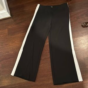 Black and white wide leg pants